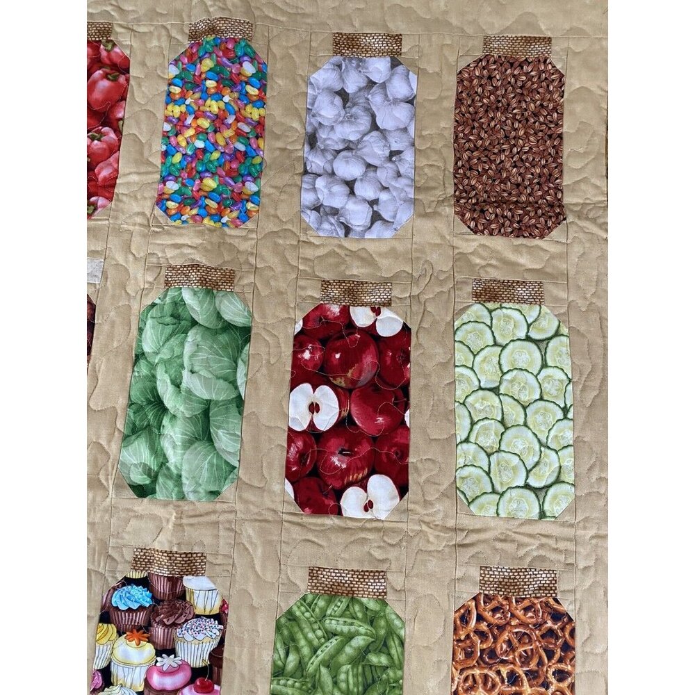 Canning Jar Fabric Art Wall Hanging SOKA “I Can Put It In A Canning Jar!” 37x52” - Picture 5 of 7